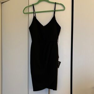 Lulu's Elegant Black Mini Dress